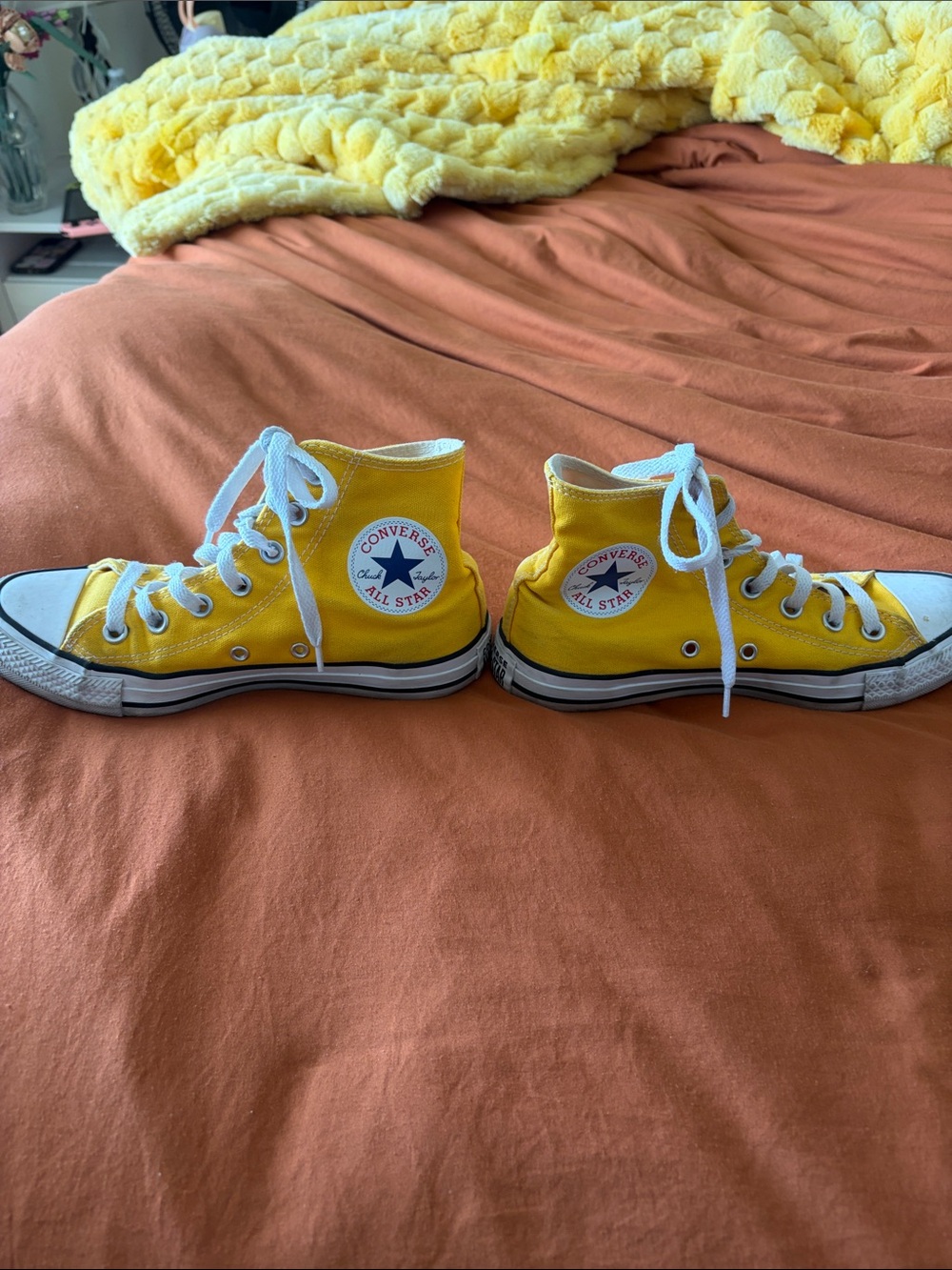 Yellow High-Top Converse - Picture 5 of 6